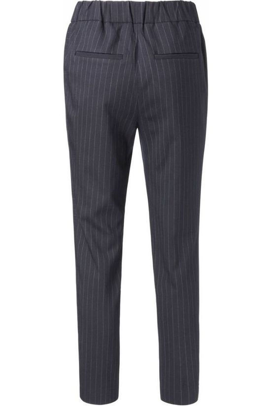 Yaya Broek Pinstripe Relaxed dark blue/off white