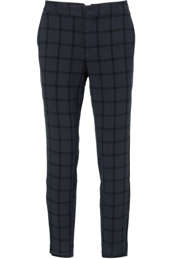 Yaya Pantalon Slim Fit Check 7/8 Dark Blue/Black
