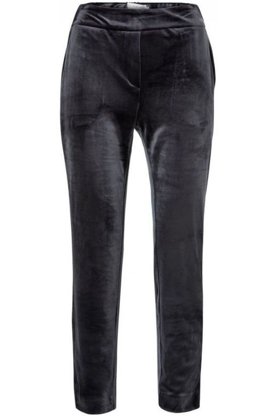 Yaya Broek Velours Relaxed Relaxed dark blue