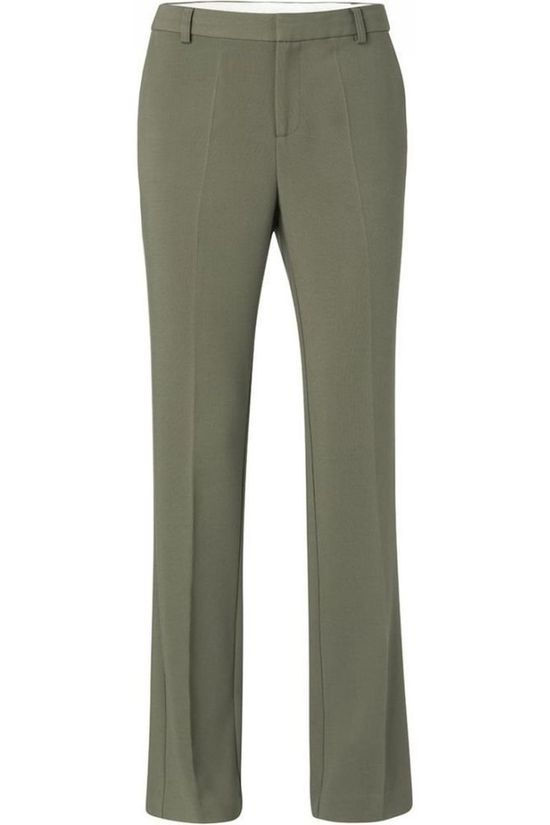 Yaya Broek Flared mid khaki
