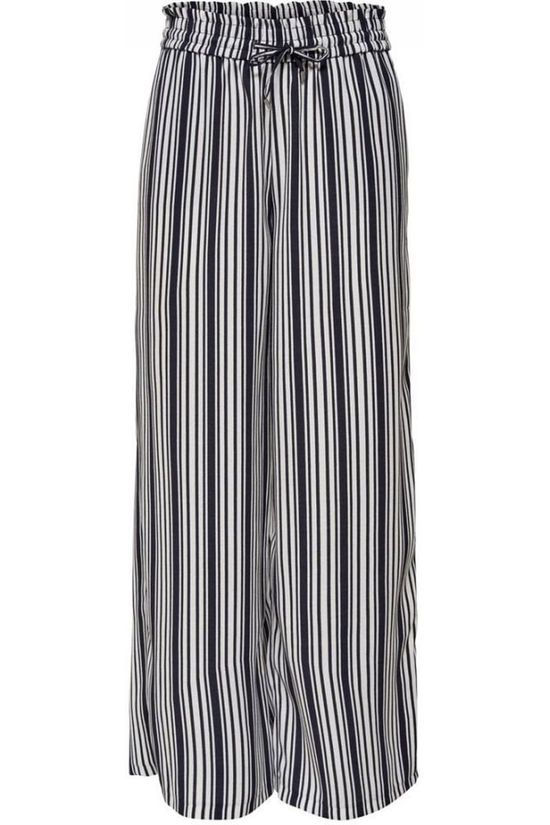 Only Broek Onlpiper-Ann Mw Wide Cc Navy Blue/White