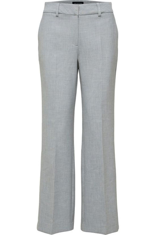 Selected Broek Slfrita Mw Wide Lgm light grey