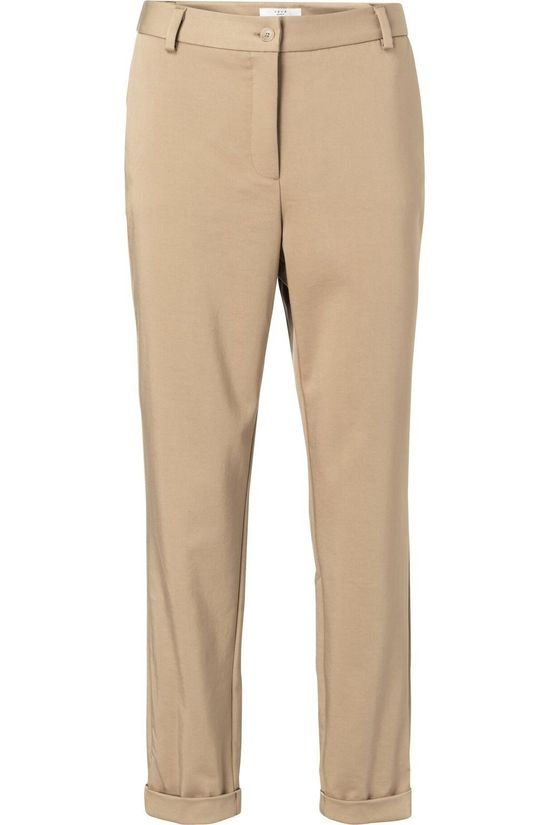 Yaya Broek Relaxed Fit Sand Brown