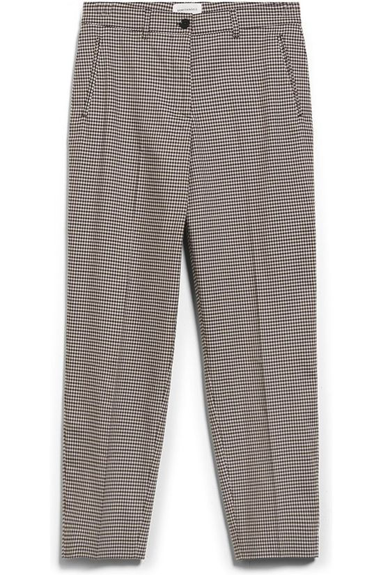ARMEDANGELS Pantalon Varmaa Micro Check Black/Ecru
