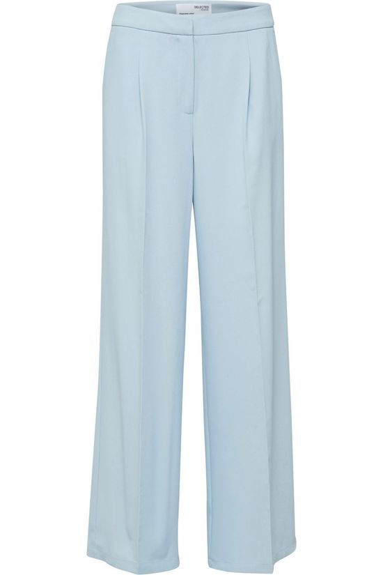 Selected Broek tini Mw Wide B light blue