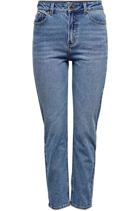 Only Jeans Onlemily Hw Straight Ankle Mid Blue (Jeans)