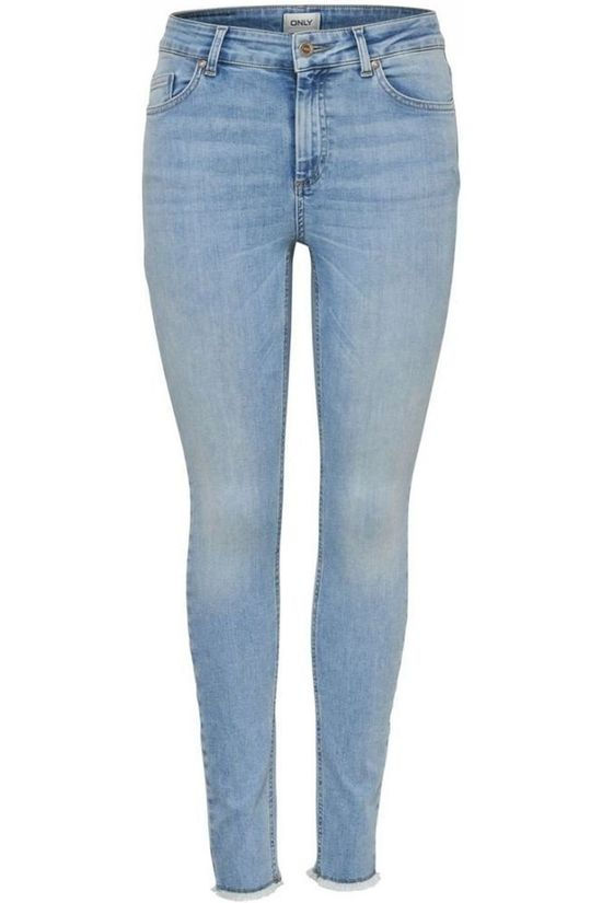Only Jeans Onlblush Mid Sk Ank Raw Light Blue (Jeans)