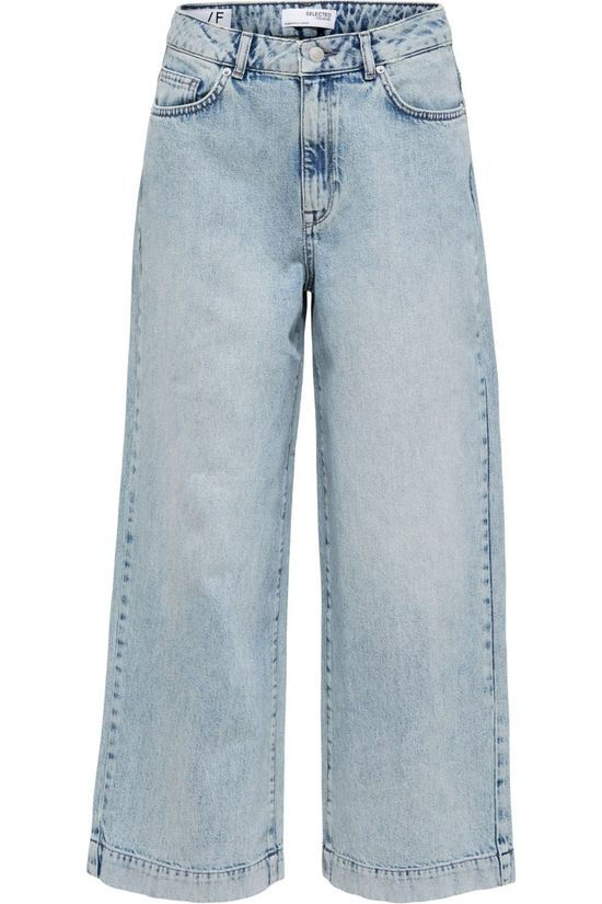 Selected Jeans Slfthea Hw Wide Crop Elli Blue Light Blue/Denim / Jeans