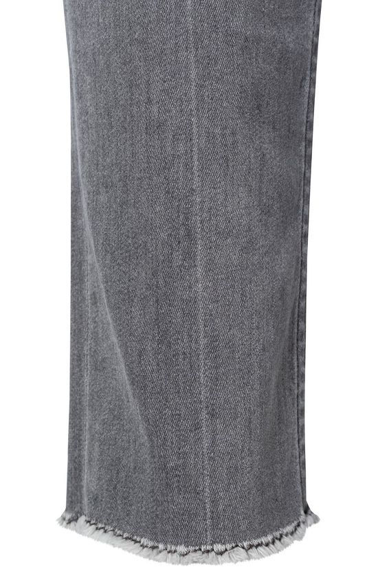 Yaya Jeans Straight With Frayed Hems mid grey