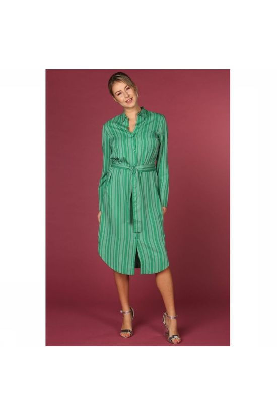 ARMEDANGELS Robe Jaamila mid green/white