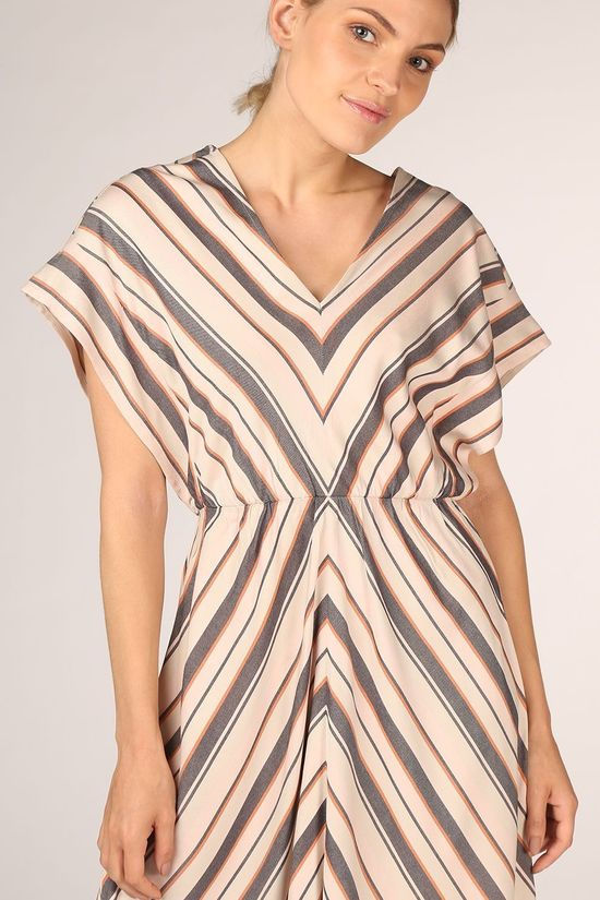 ARMEDANGELS Jurk Xeniaa Multi Stripes Sand Brown/Assorted / Mixed