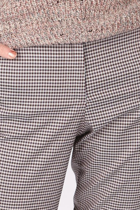 ARMEDANGELS Pantalon Varmaa Micro Check Black/Ecru