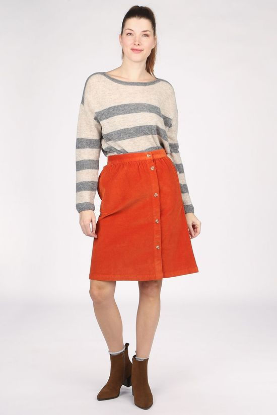 ARMEDANGELS Trui Anaa Fine Stripes Ecru/Light Grey Marle