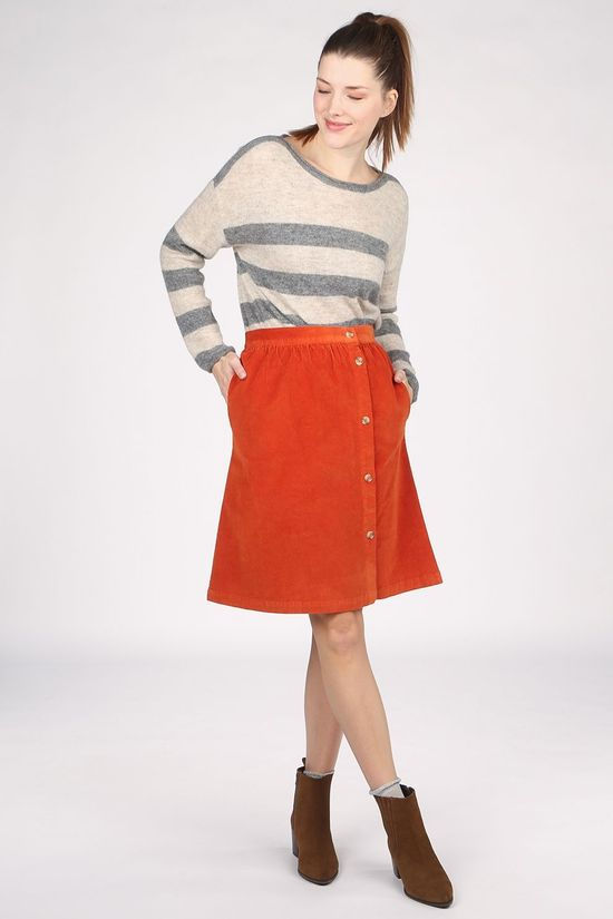ARMEDANGELS Trui Anaa Fine Stripes Ecru/Light Grey Marle
