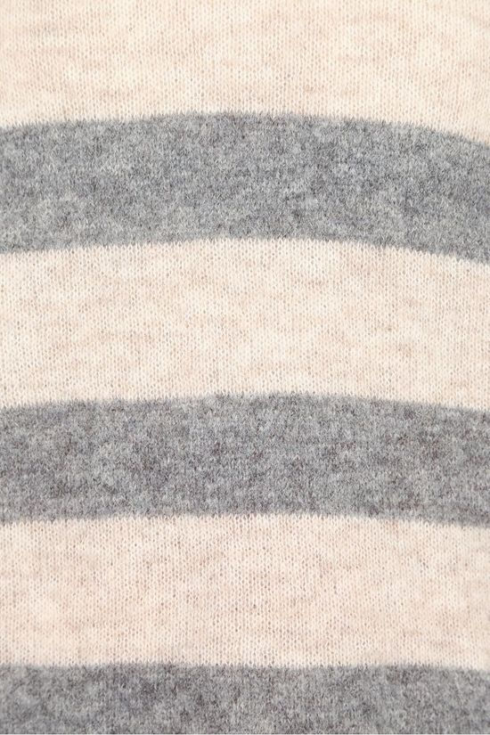 ARMEDANGELS Trui Anaa Fine Stripes Ecru/Light Grey Marle