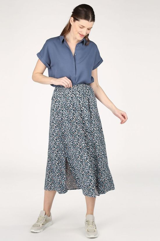 ARMEDANGELS Jupe Katinkaa Primrose Dark Blue/Ass. Flower