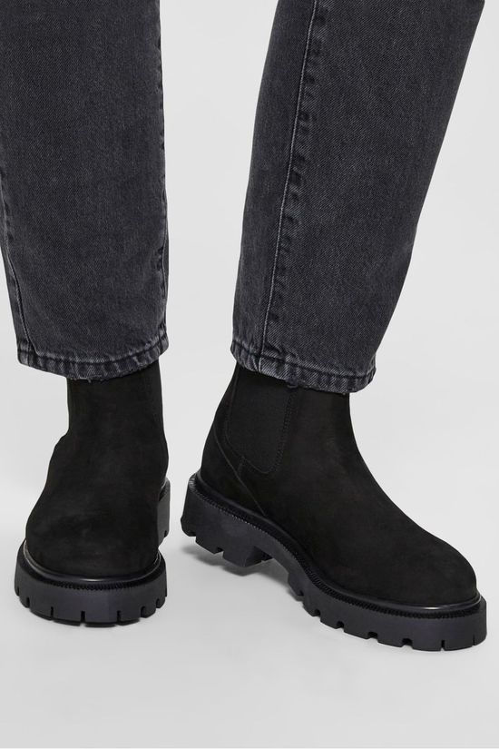 Selected Laars Emma Chelseau Nubuck Black