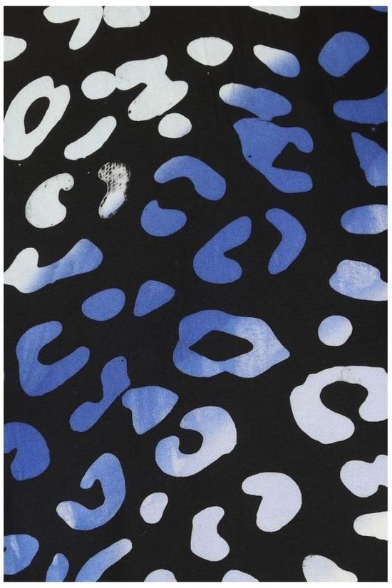 Sugarhill Boutique Blouse Maya Leopard Print Batik Black/Mid Blue