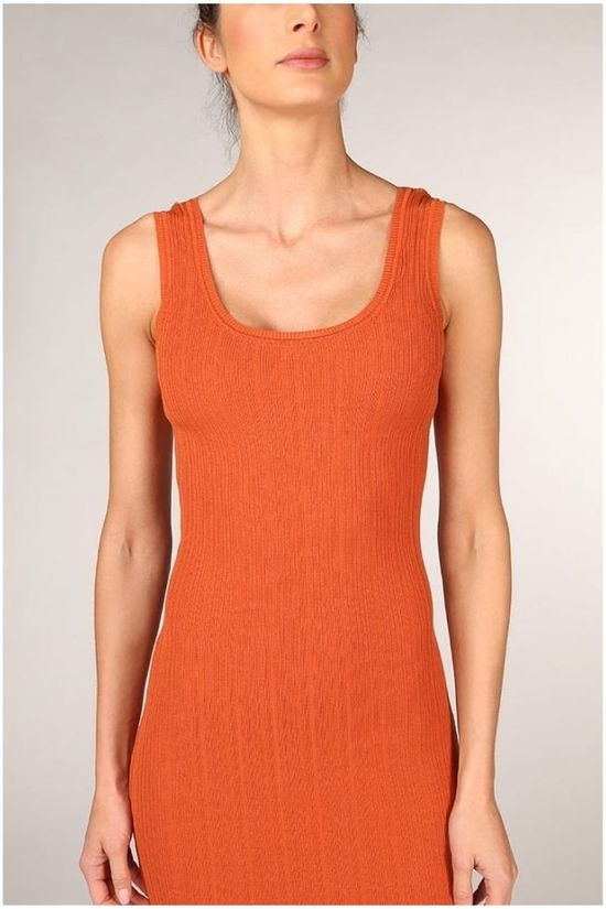 Superdry Jurk Sahara Knit Midi Split rust