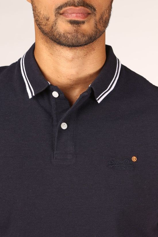 Superdry Polo Classic Poolside Pique Polo dark blue