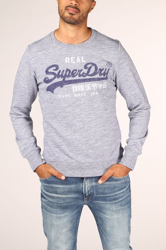 Superdry Pull Vl Premium Goods Crew light blue