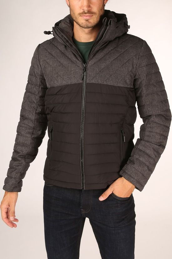 Superdry Jas Tweed Mix Fuji dark grey