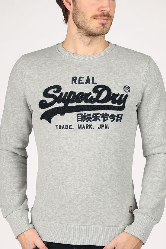 Superdry Pull Vl Chenille Crew Light Grey Marle