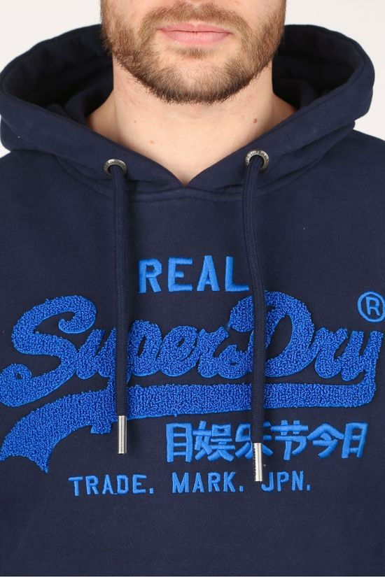 Superdry Pull Vl Chenille Hood dark blue