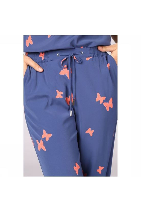 Terre Bleue Pantalon Regina Indigo Blue/Mid Red