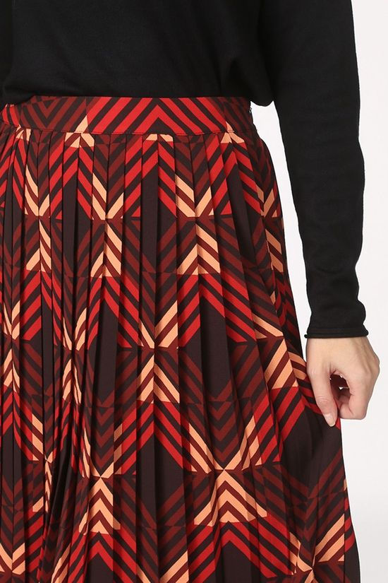 Terre Bleue Jupe Tosca dark brown/red