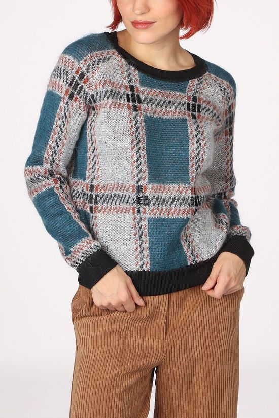 Terre Bleue Pull Mira Petrol/Black