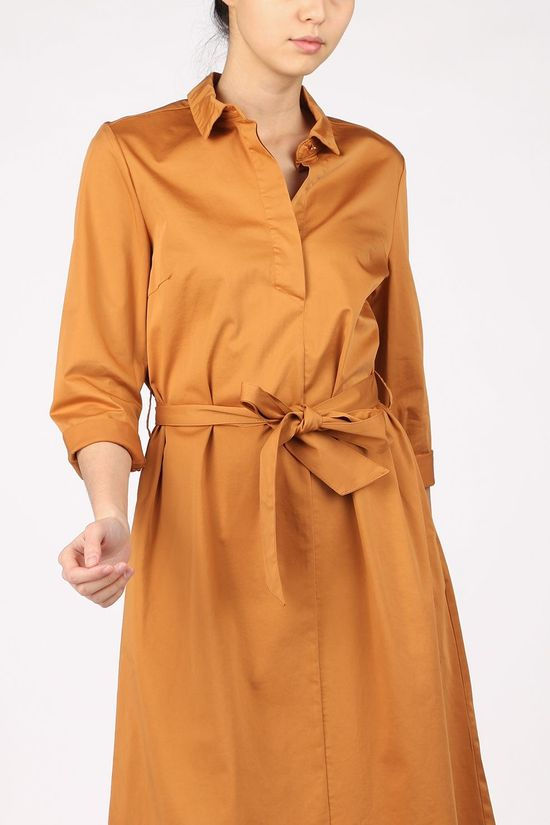 Terre Bleue Robe Ilja Camel Brown