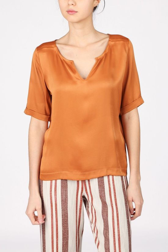 Terre Bleue Blouse Kiana Camel Brown