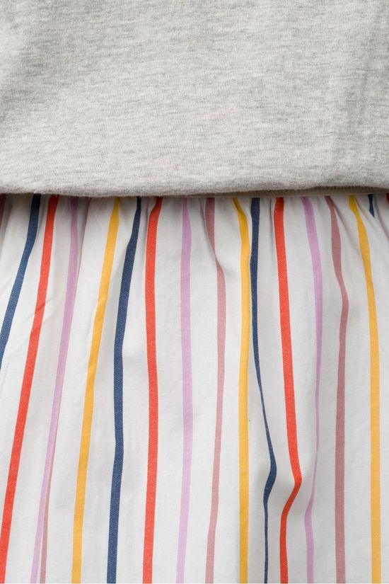 AO76 Jurk Jersey Noa Light Grey Marle/Ass. Geometric