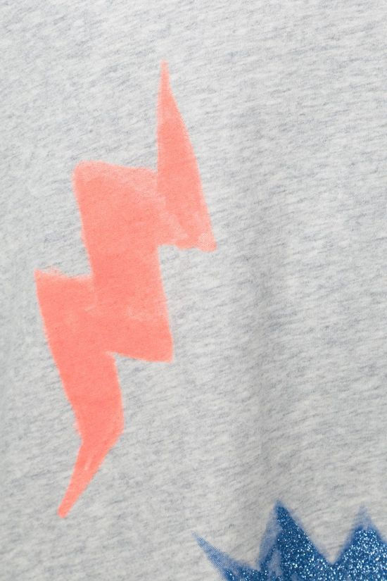 AO76 T-Shirt Oversized Multicolour Light Grey Marle/Ass. Geometric