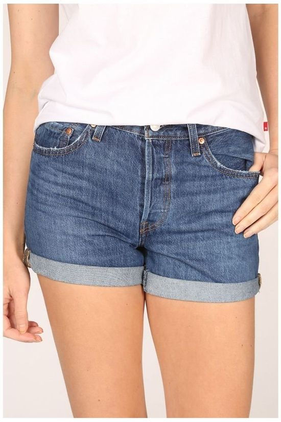 Levi's Short 501 Long Mid Blue (Jeans)