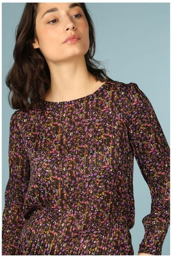 CKS Dames Blouse Rioki Black/Mid Purple