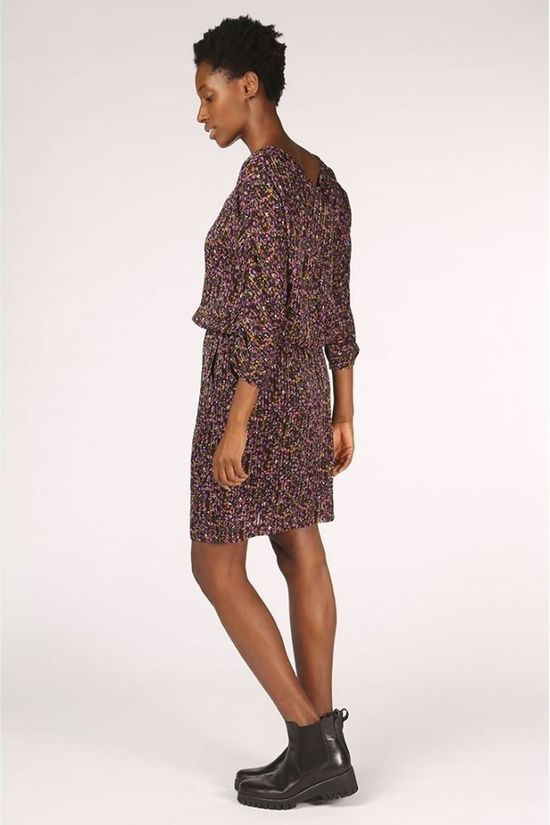 CKS Dames Jurk Agalina Black/Mid Purple