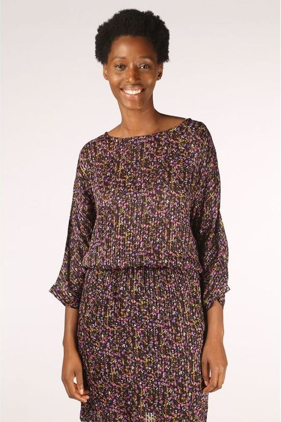 CKS Dames Jurk Agalina Black/Mid Purple