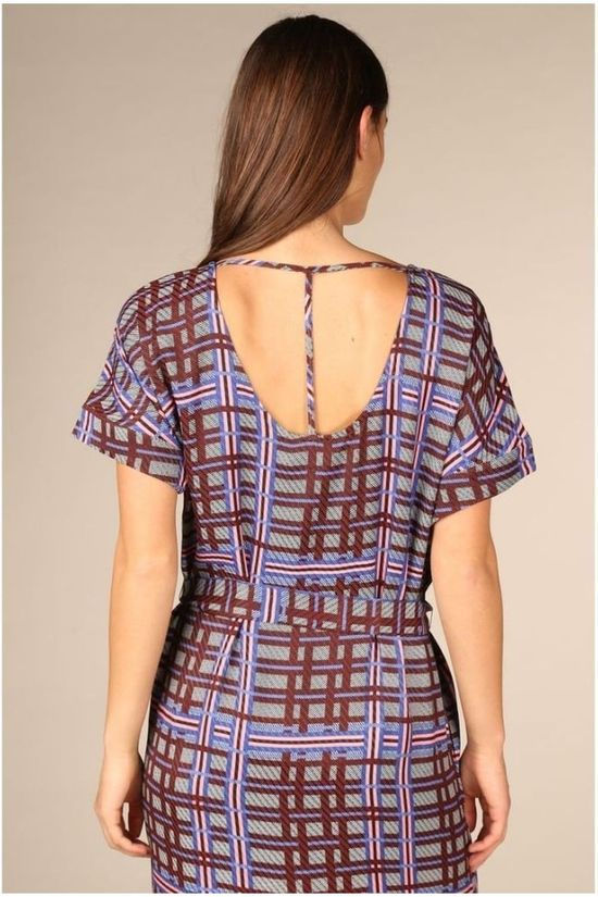 CKS Dames Jurk Lavendul Bordeaux / Maroon/Blue