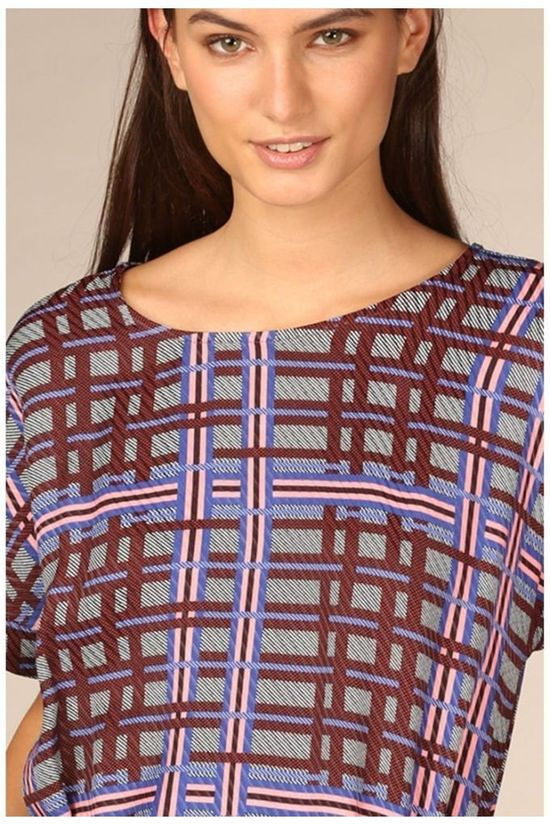 CKS Dames Jurk Lavendul Bordeaux / Maroon/Blue