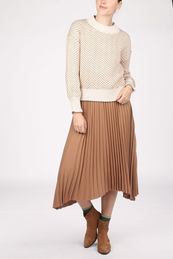 CKS Dames Trui Korinna Off White/Sand Brown