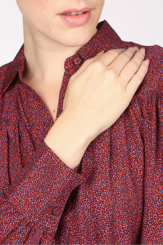 CKS Dames Hemd Pyrena Aubergine/Red