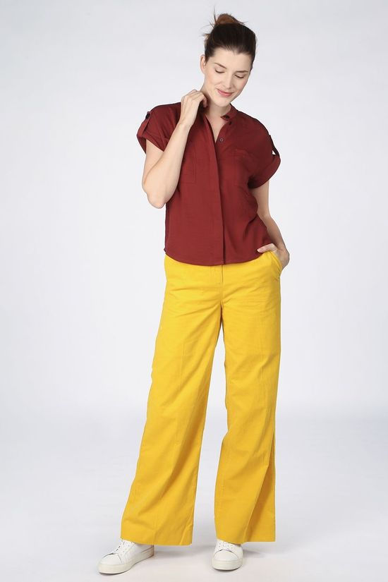 CKS Femmes Chemise Robertia Bordeaux / Maroon