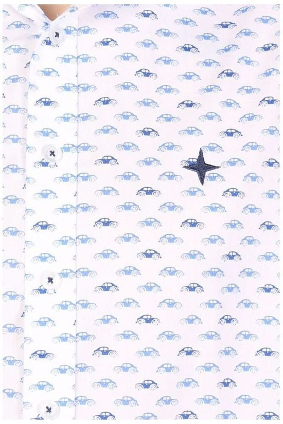 Haze & Finn Hemd Mc13-0105-03 White/Ass. Geometric