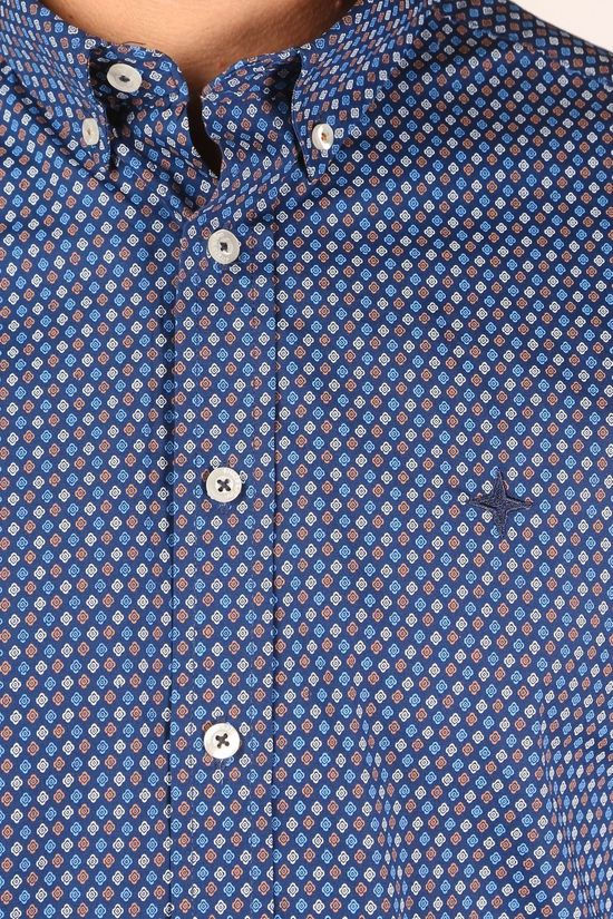 Haze & Finn Hemd Regular Fit Stretch Dark Blue/Ass. Geometric