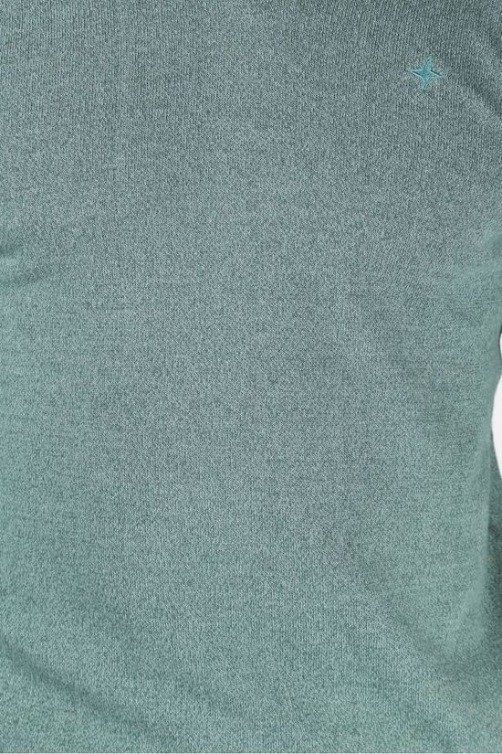 Haze & Finn Pull Knit V Neck mid green