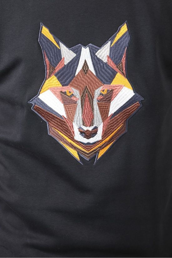 Haze & Finn Pull Sweat Crew Husky Embro Black