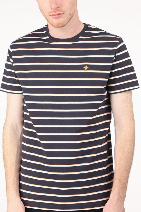 Haze & Finn T-Shirt Mc15-0030 Dark Blue/Orange