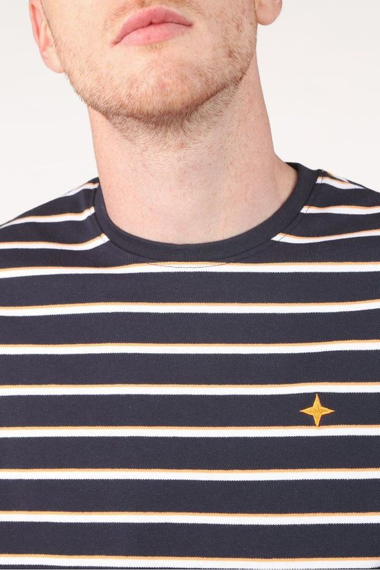 Haze & Finn T-Shirt Mc15-0030 Dark Blue/Orange